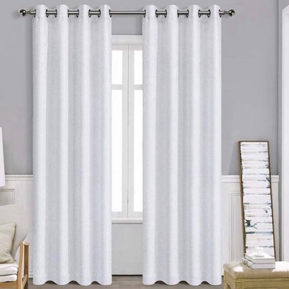 Other - Blackout Curtain Panels Silver/White NWOT